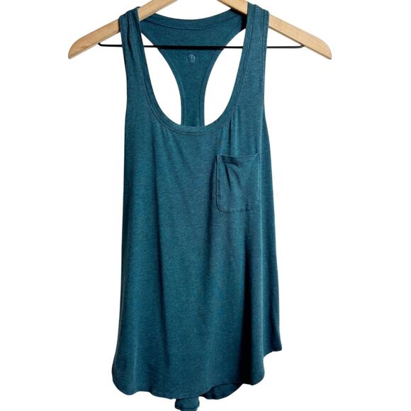 LULULEMON ATHLETICA YOGI RACERBACK TANK HEATHERED ALBERTA LAKE NO SIZE - Picture 1 of 5